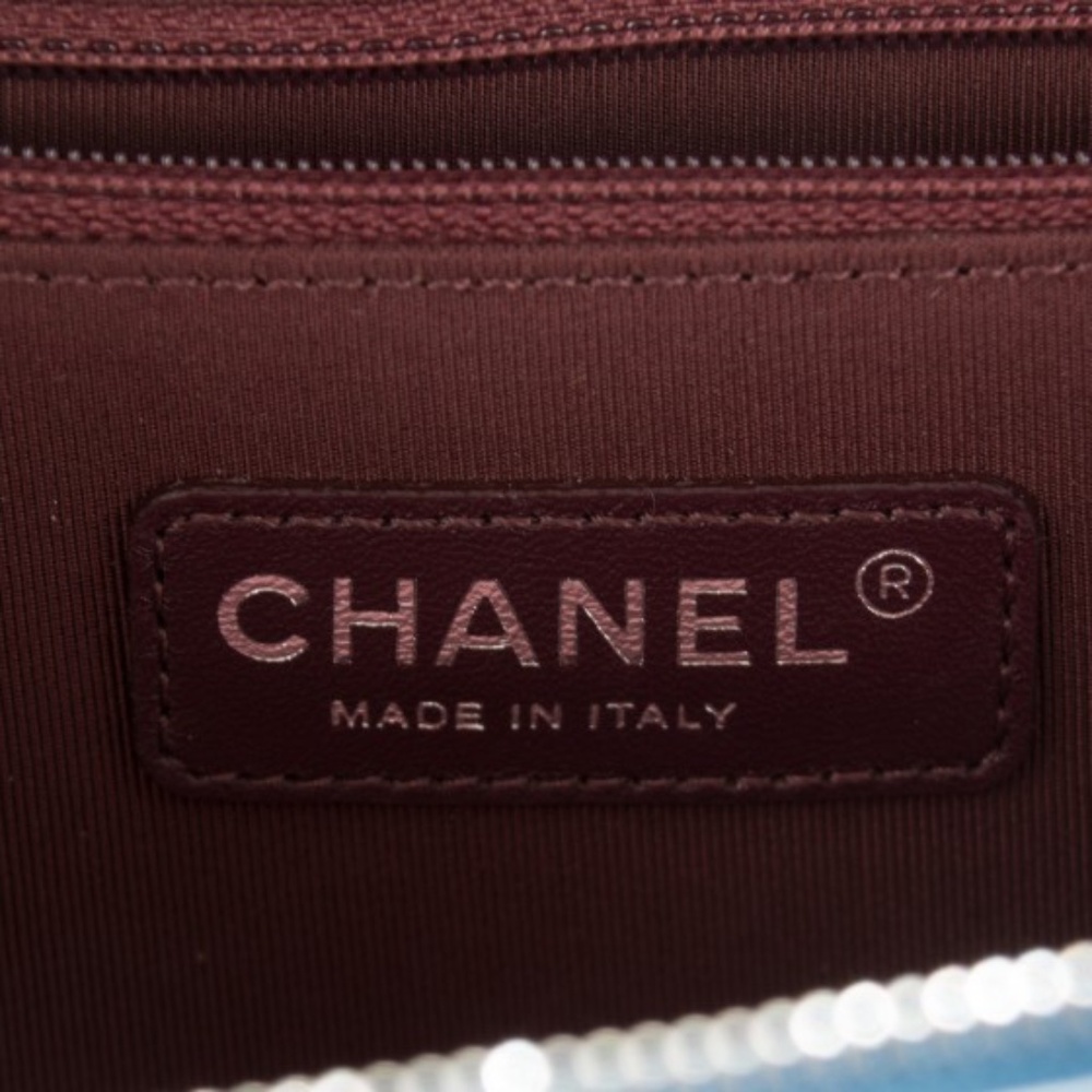 CHANEL  Glazed Calfskin Small Coco Boy Camera Case Blue - Picture 5 of 6